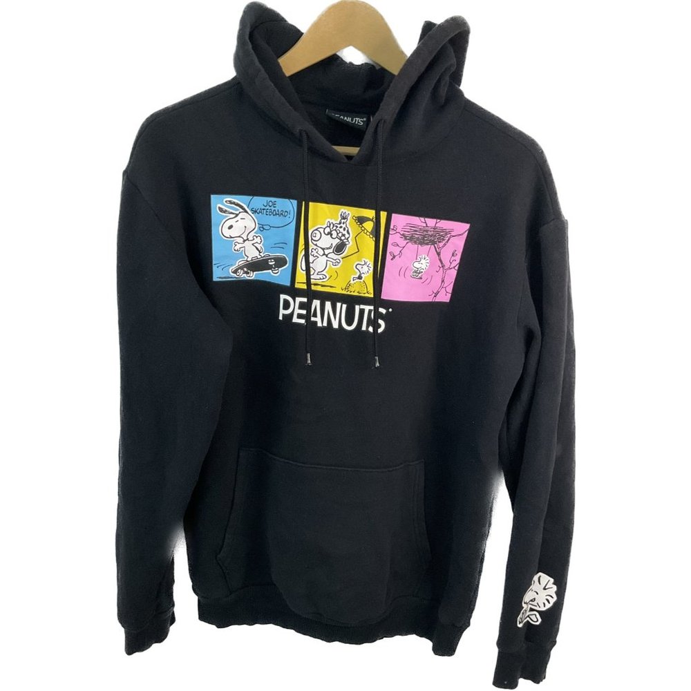 Pre-Owned - Peanuts Comic Strip Hoodie Snoopy Woodstock -  Adult Size Medium